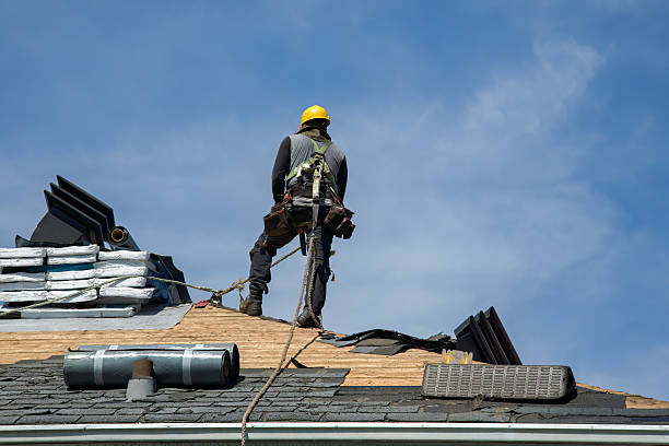 Professional Gutter Installation technician working in Lubbock, TX